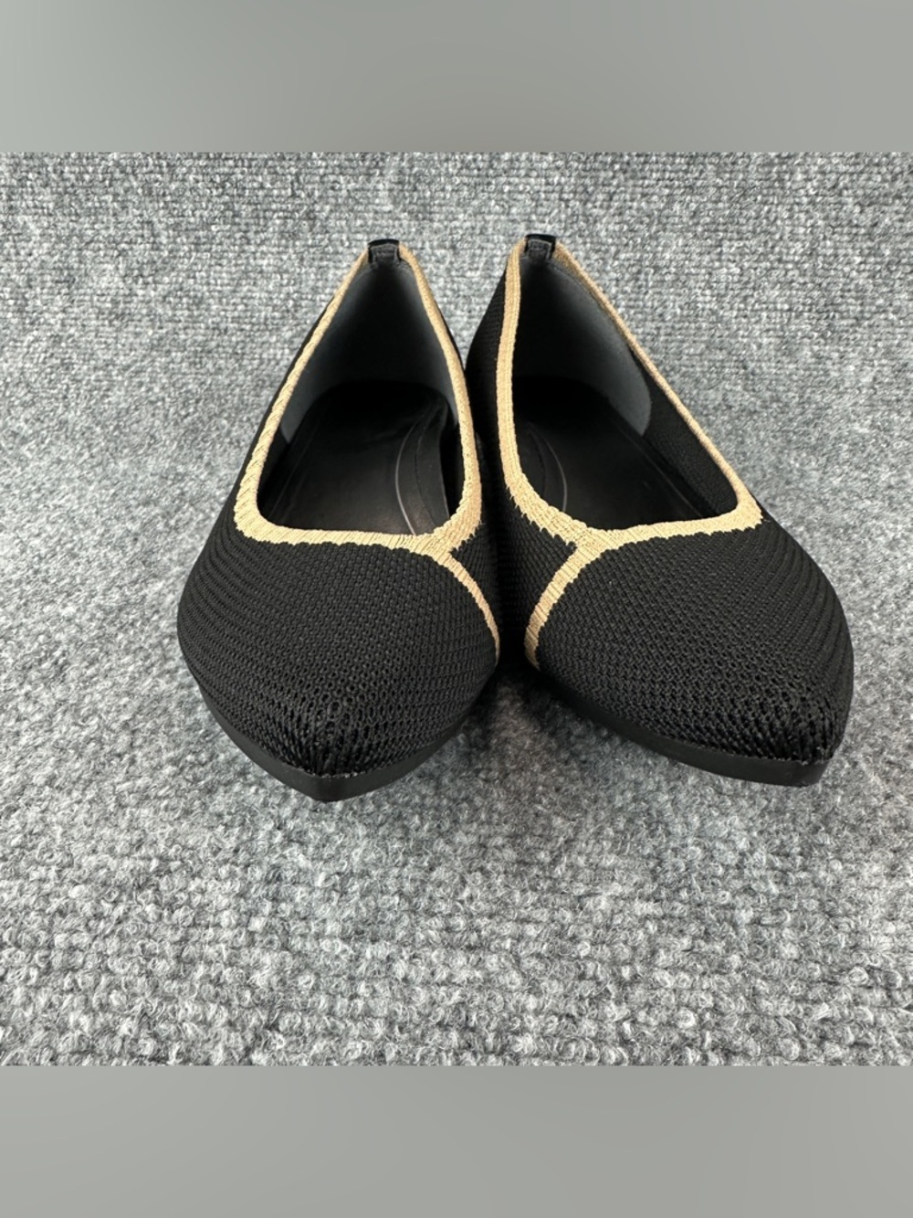 Vionic Black Dahlia Pointed Toe Flats Women's 9.5 Knit Comfort Arch Support - Picture 8 of 15